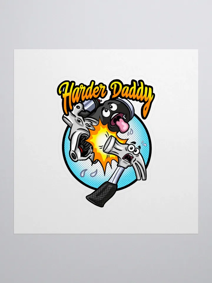 Harder Daddy Hammer and Starter Kiss Cut Stickers product image (2)