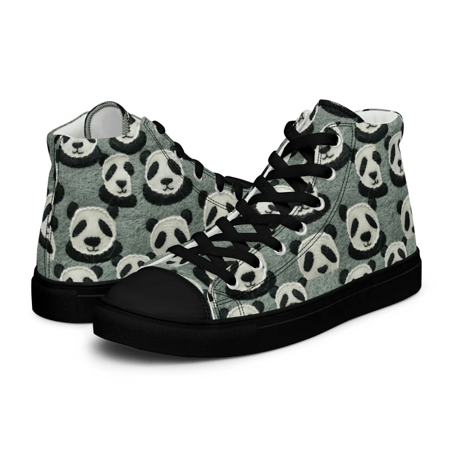Cute Sad Panda Pattern High Top Kicks product image (12)