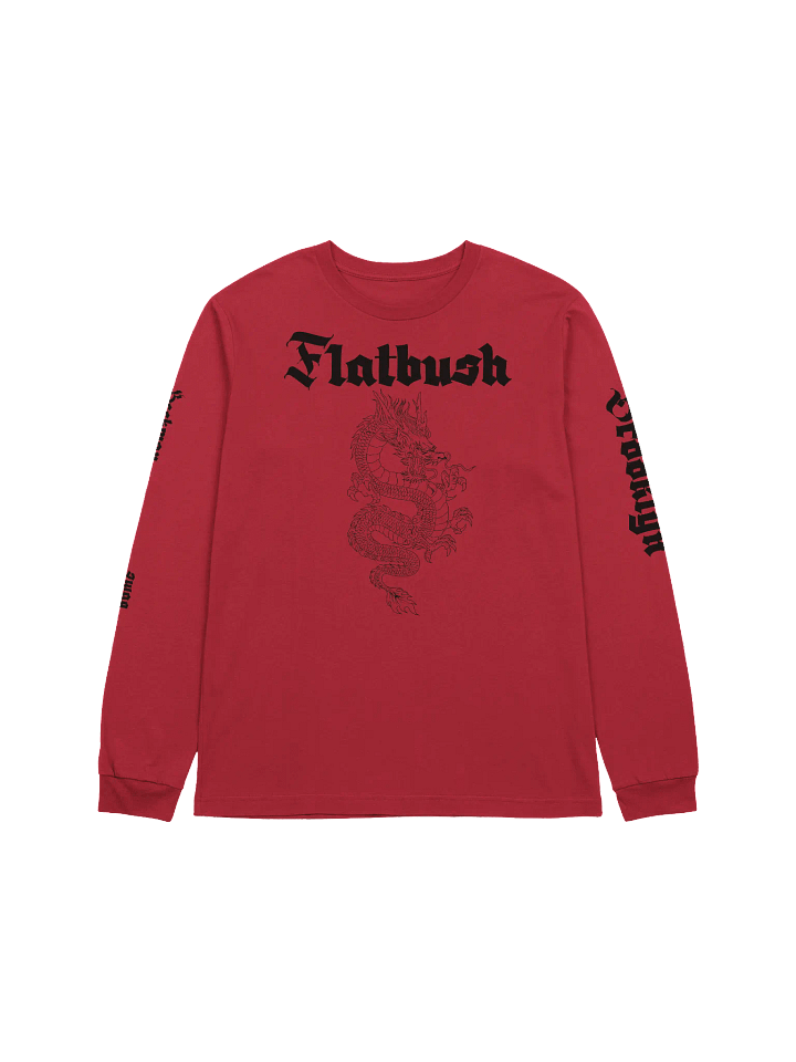 Flatbush Dragon Maroon Long sleeve t-shirt product image (1)