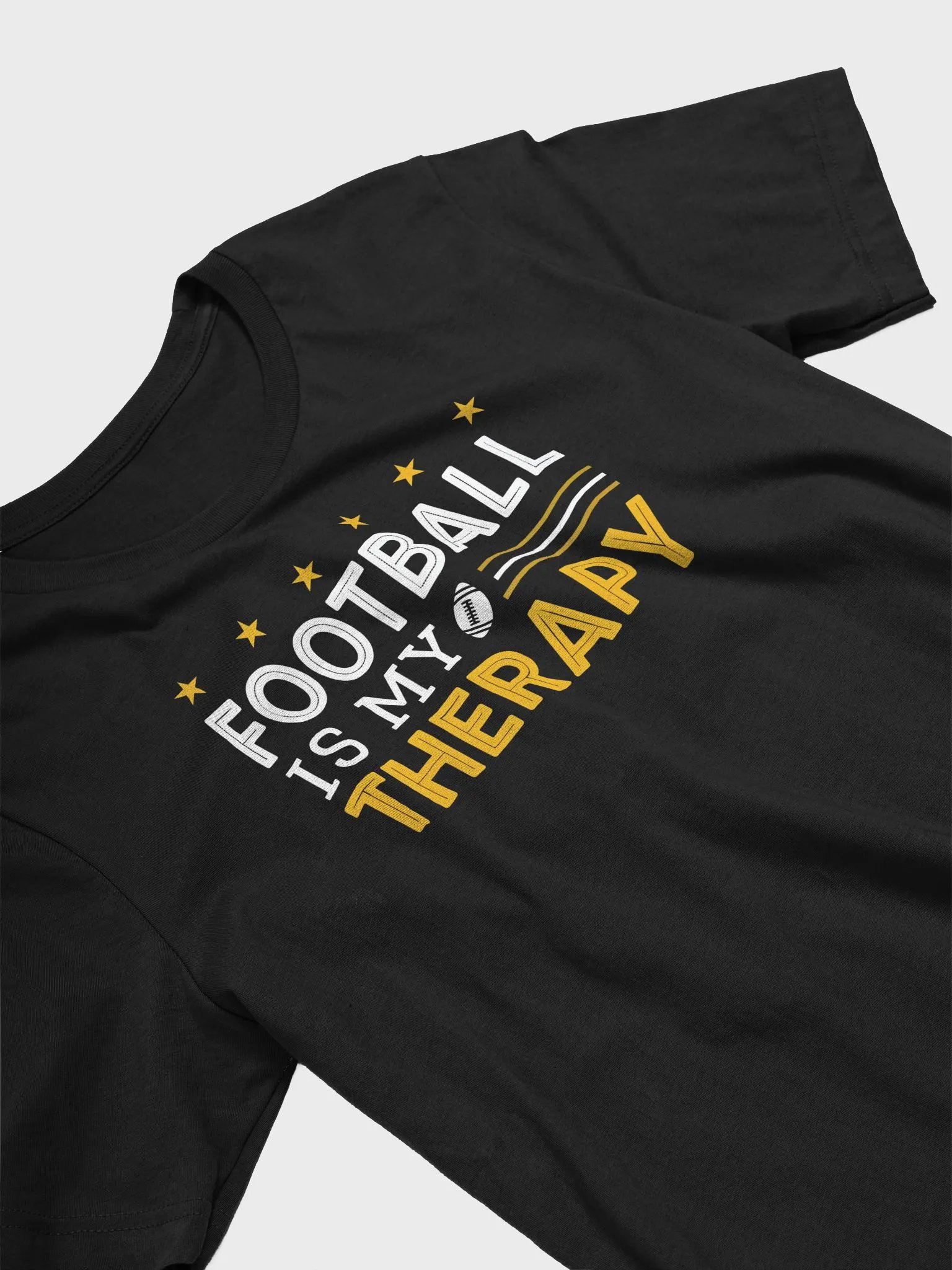 Football Is My Therapy T-Shirt – Funny American Football Fan Shirt product image (3)