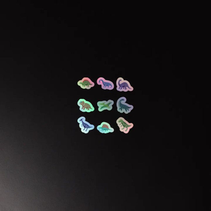Dino Delight Holographic Sticker Pack product image (2)