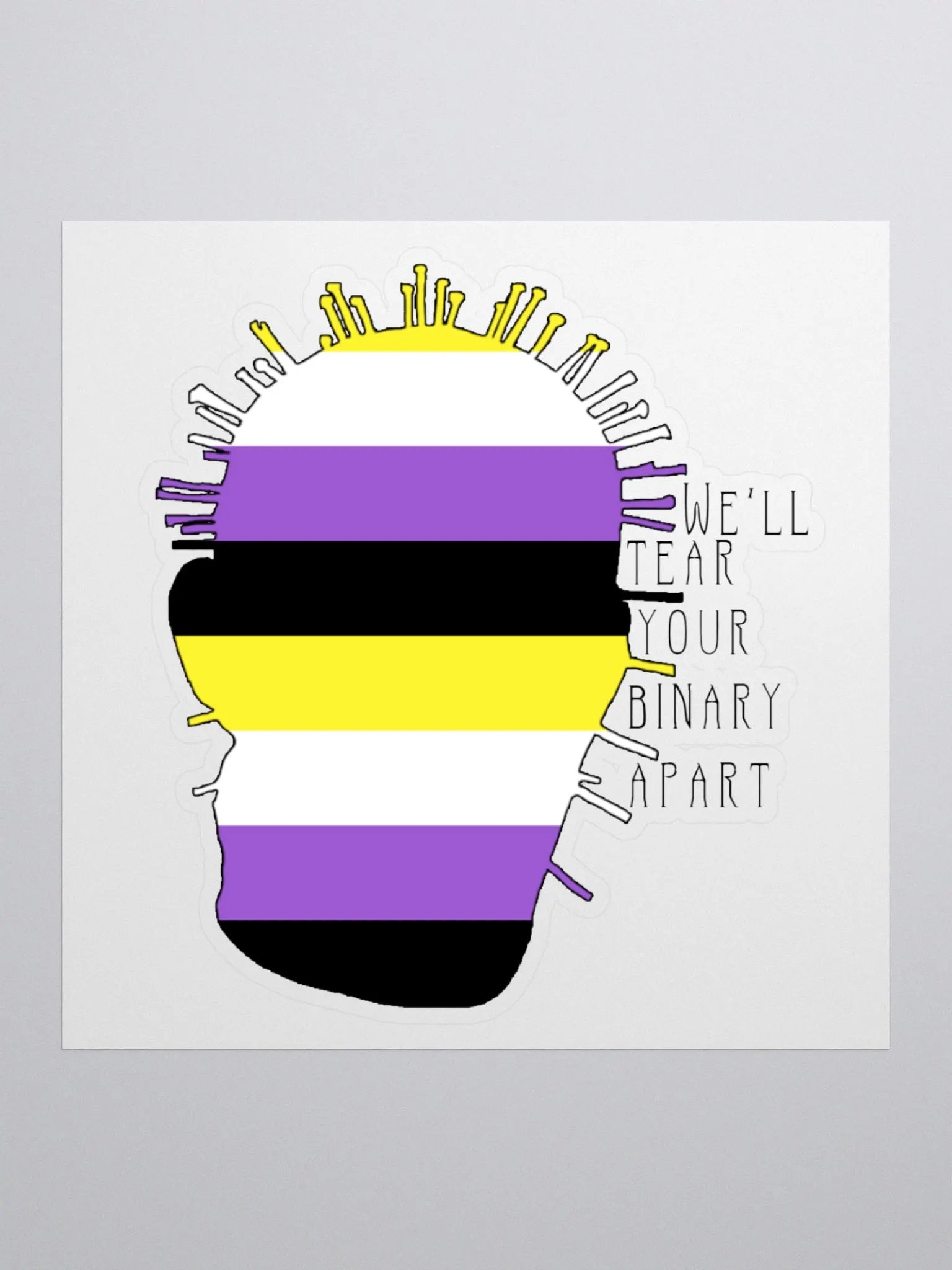 Non-Binary Pinhead Sticker product image (1)