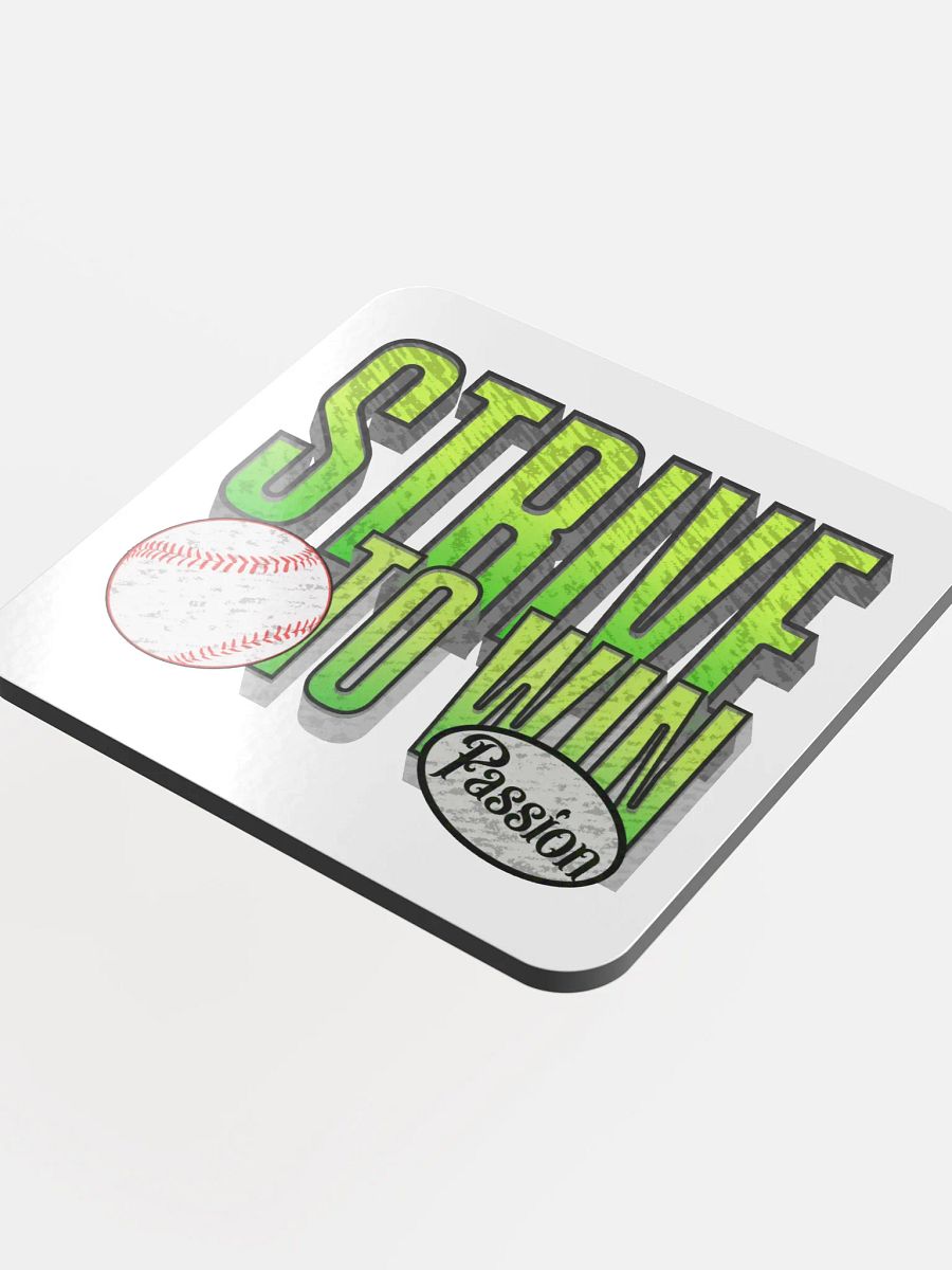 Strive To Win Baseball Passionate Winner Cork Coaster product image (4)