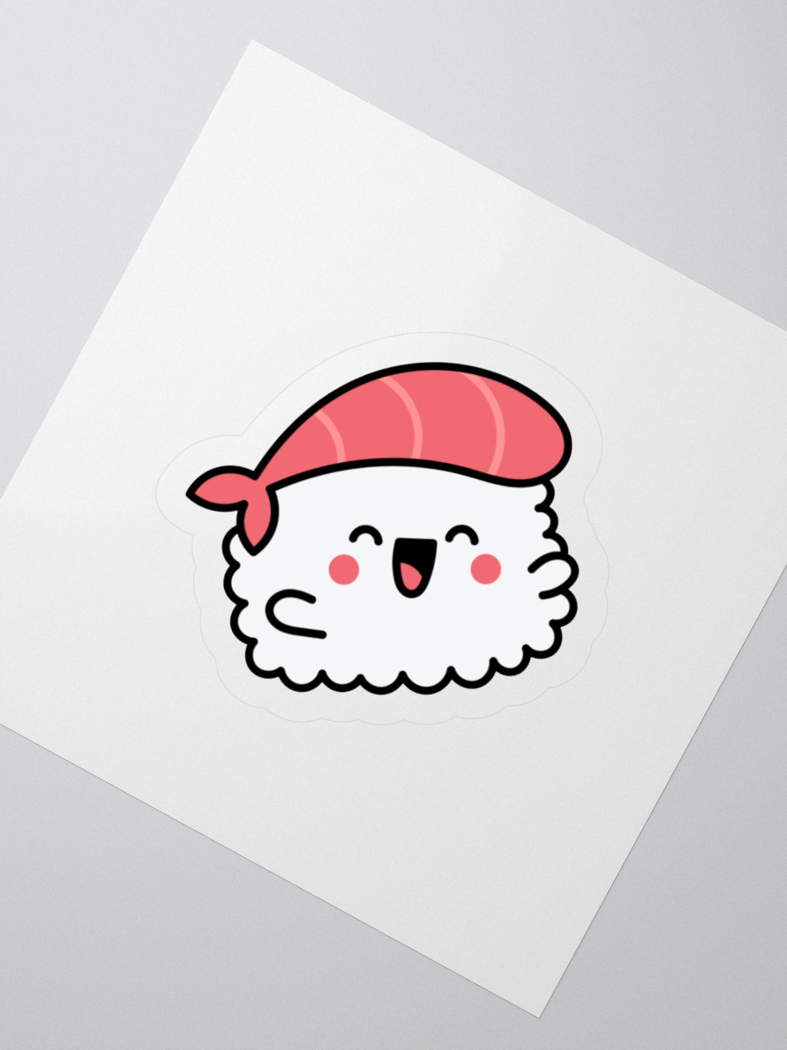 Kawaii Tuna Sashimi Sticker – Rice Ball with Tuna Hat product image (2)