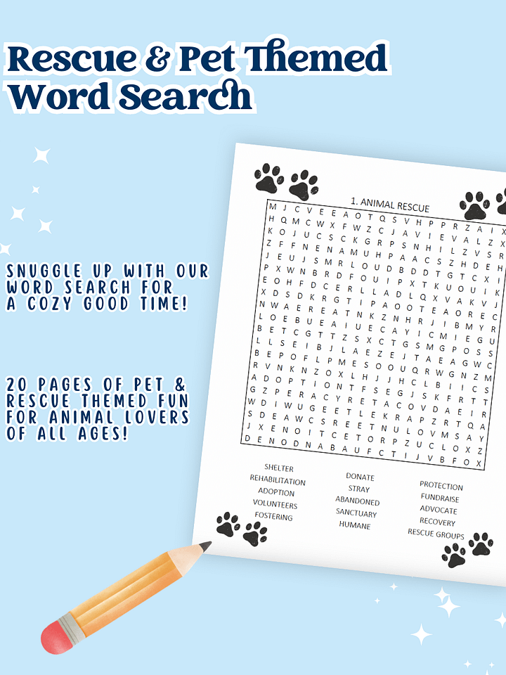 The Purrfect Word Search: Rescue and Pet Themed Word Search product image (2)