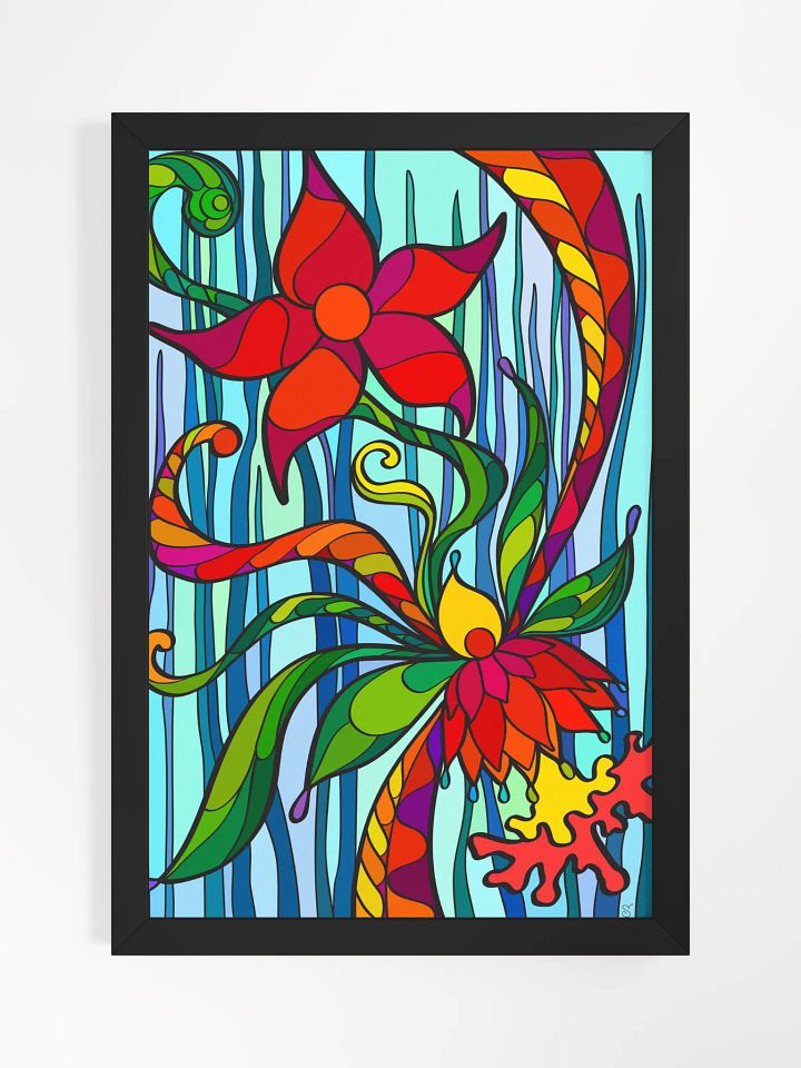 Vibrant Ayous Wood Framed Matte Poster - Deep Ocean Starfish product image (2)