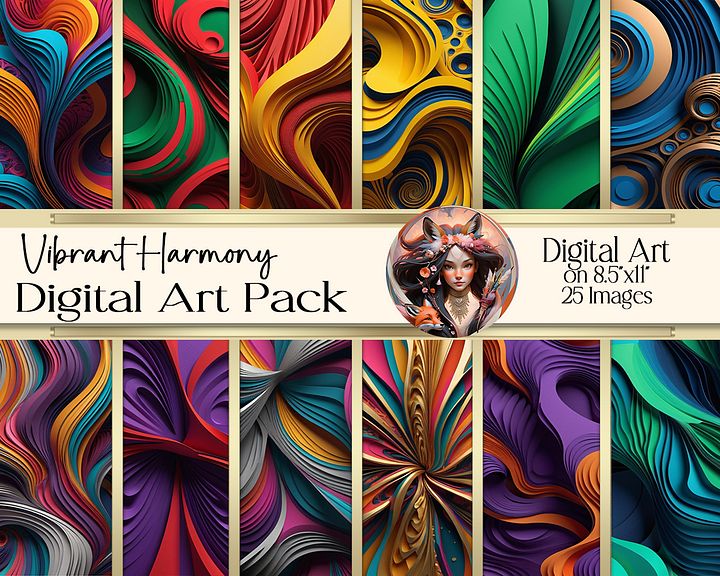 Vibrant Harmony Digital Art Collection product image (1)