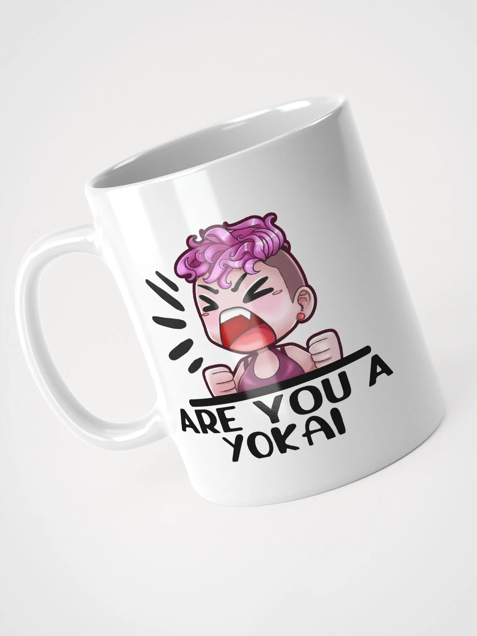 ARE YOU A YOKAI Coffee Mug (Black Lettering) product image (3)