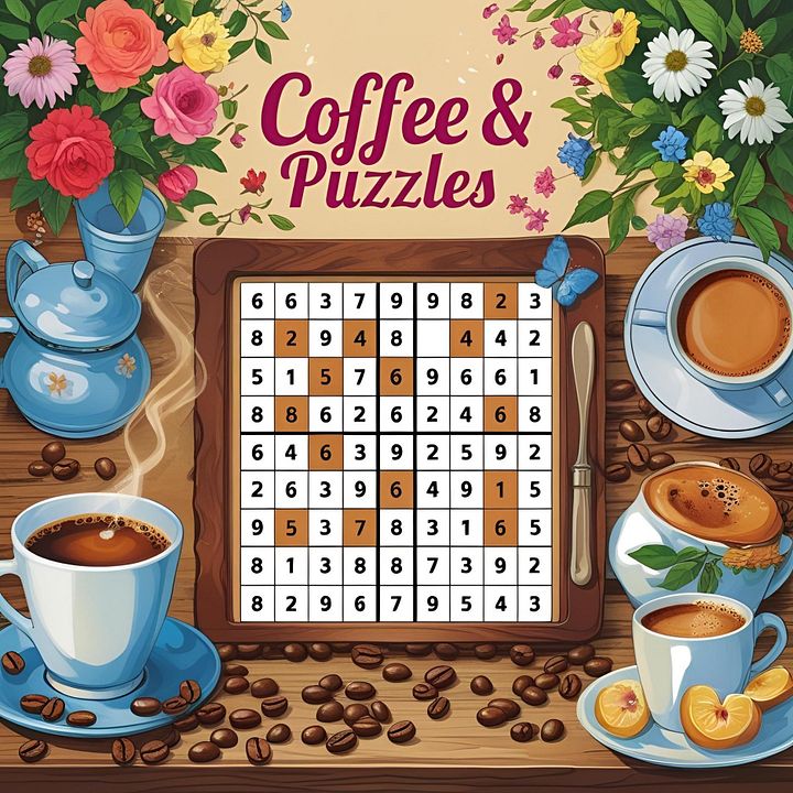 Coffee & Puzzles - 100 Sudoku Challenges to Start Mom’s Day Right product image (1)