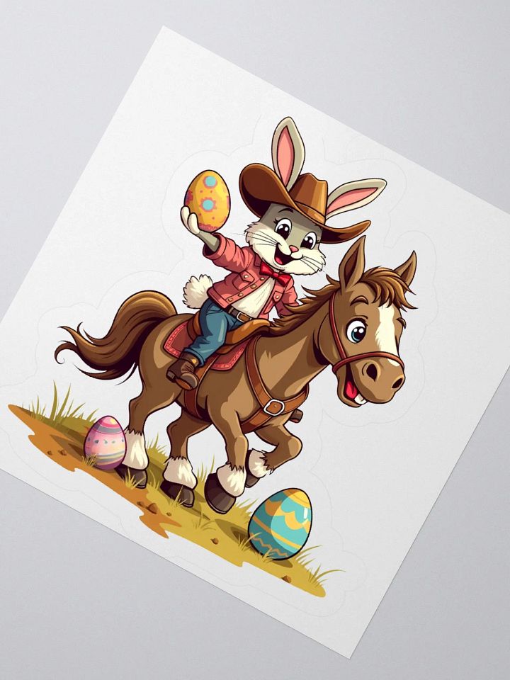 Cowgirl Easter Egg Roundup Sticker product image (2)