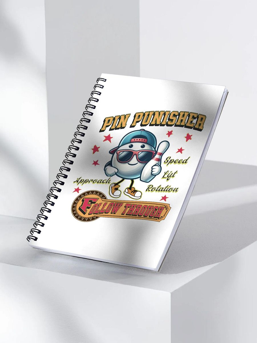 Pin Punisher Bowling Spiral Notebook product image (2)