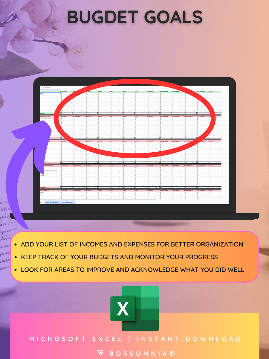[Microsoft Excel] (ULTIMATE) Financial Budgeting Spreadsheet product image (2)