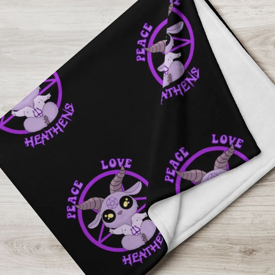 Peace, Love, Heathens Throw Blanket - Purple product image (17)