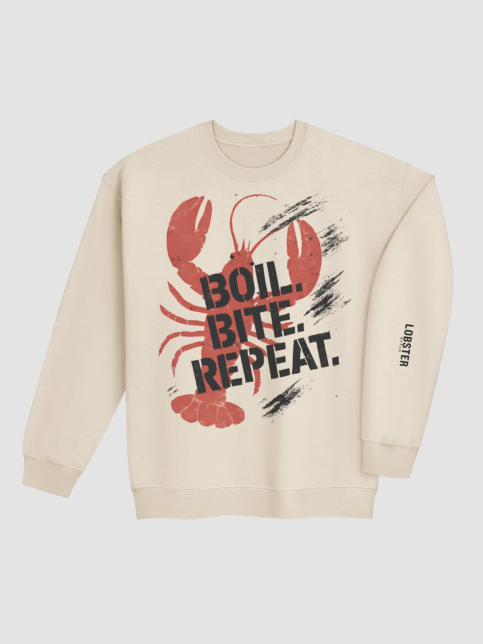 Boil. Bite. Repeat. Sweatshirt | Grunge Lobster Streetwear Pullover product image (4)