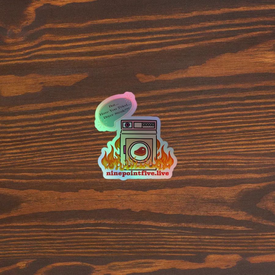 Holographic Steak In The Dryer Sticker product image (3)