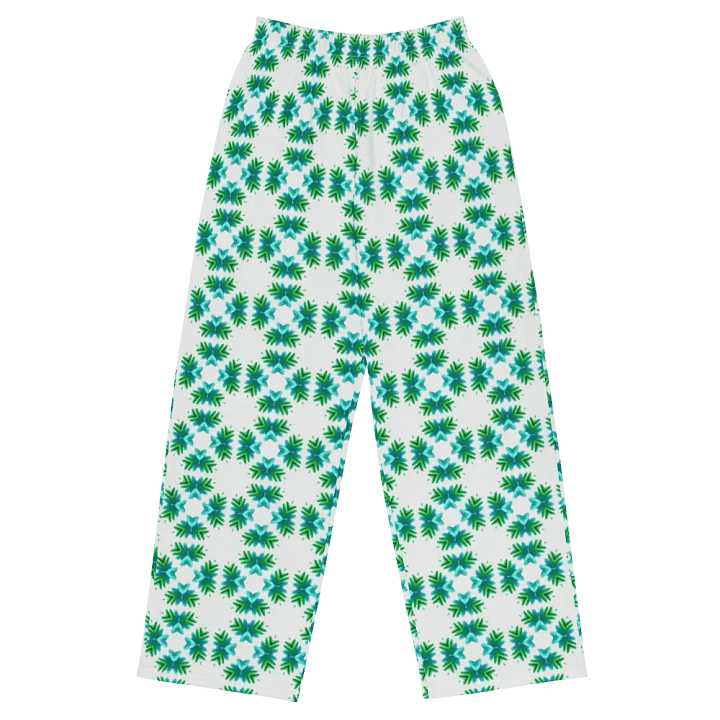 Botanical Green Geometric Wide-Leg Pants product image (2)