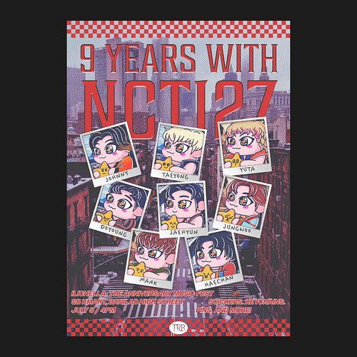 Hey NCTzens!!!

TRB will be celebrating with @nctzencebu for @nct127 's 9th Debut Anniversary!!!

TRB will be showcasing NCT1...
