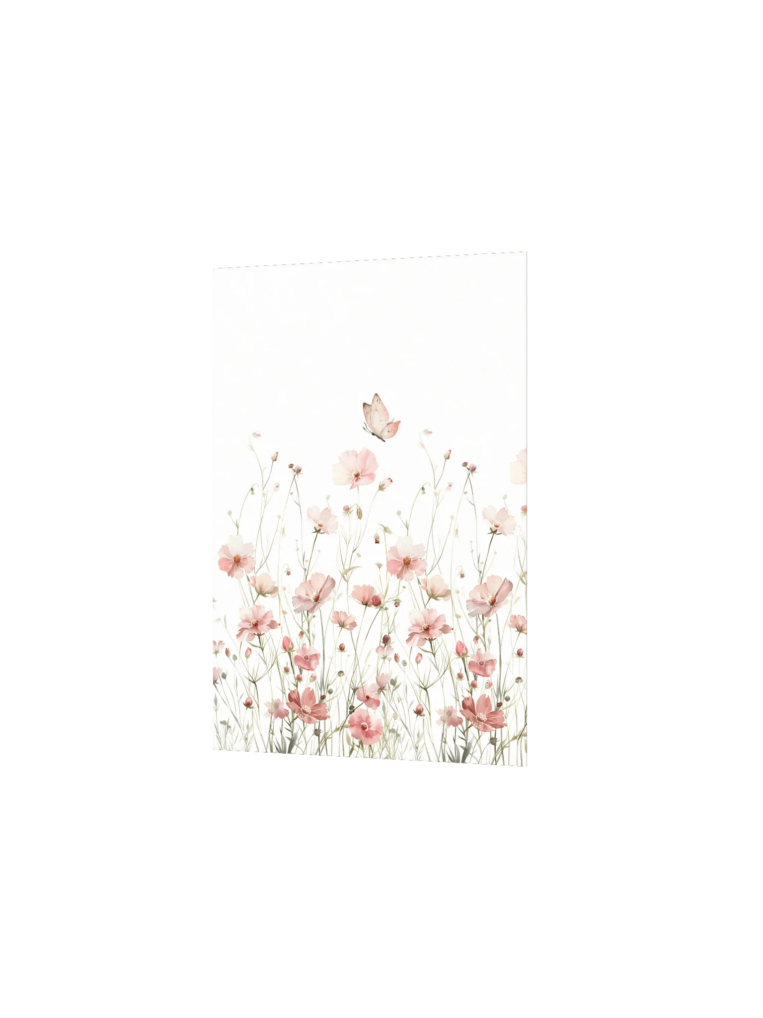 Watercolor Pink Floral Meadow Nursery Print product image (3)
