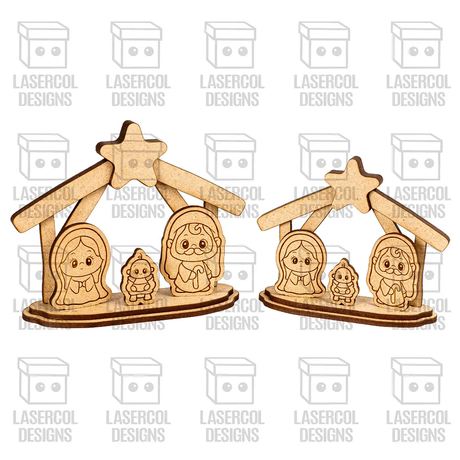 Small Nativity Scene Gift Set 2 - Christmas - Laser Cut Files product image (2)