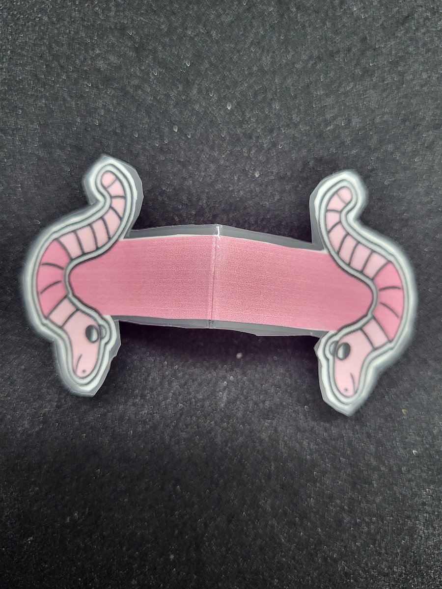 Cute Cartoon Pink Wormie Magnetic Laminated Bookmark for Insect Lovers product image (2)