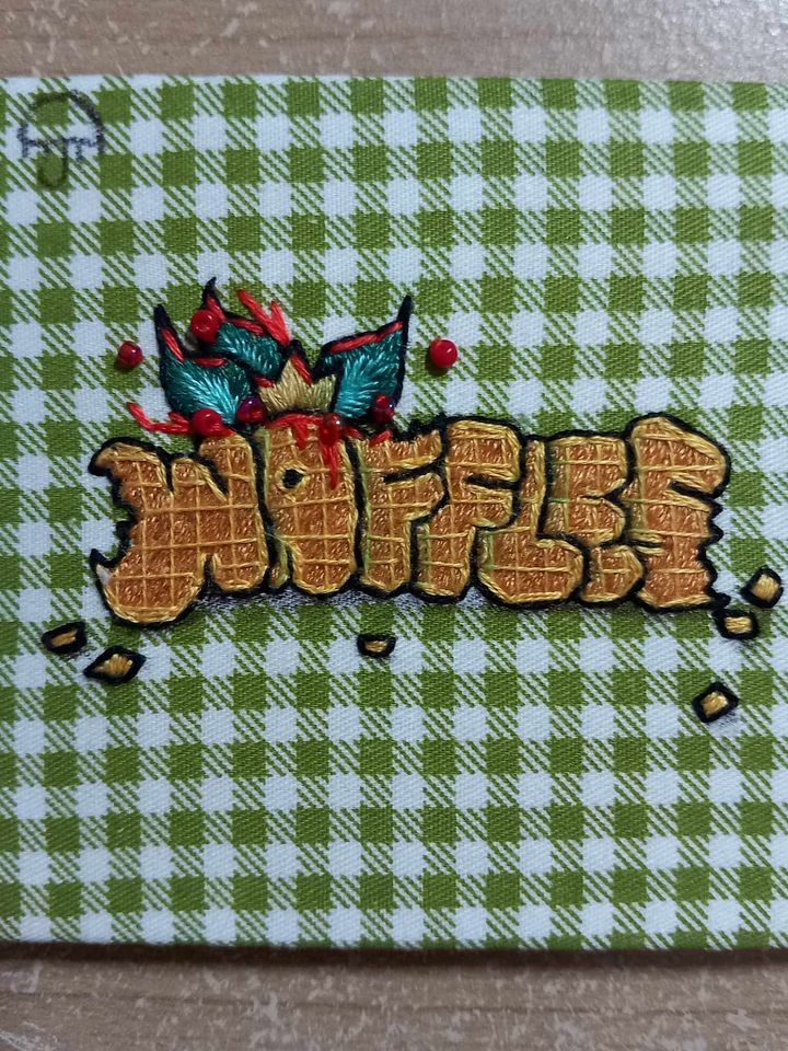 WAFFLES Embroidery Square product image (1)