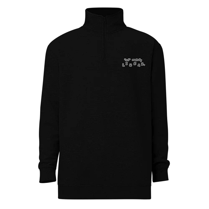 *not* mentally linear. (bubble design) embroidered quarter zip product image (2)
