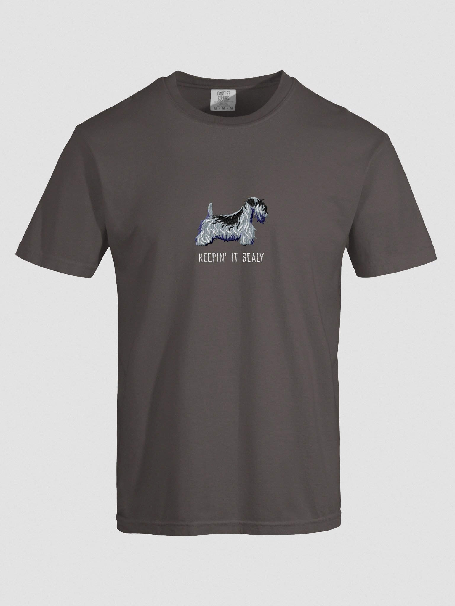 Keepin' It Sealy T-Shirt(Embroidered) of a Sealyham Terrier(Blue) product image (10)