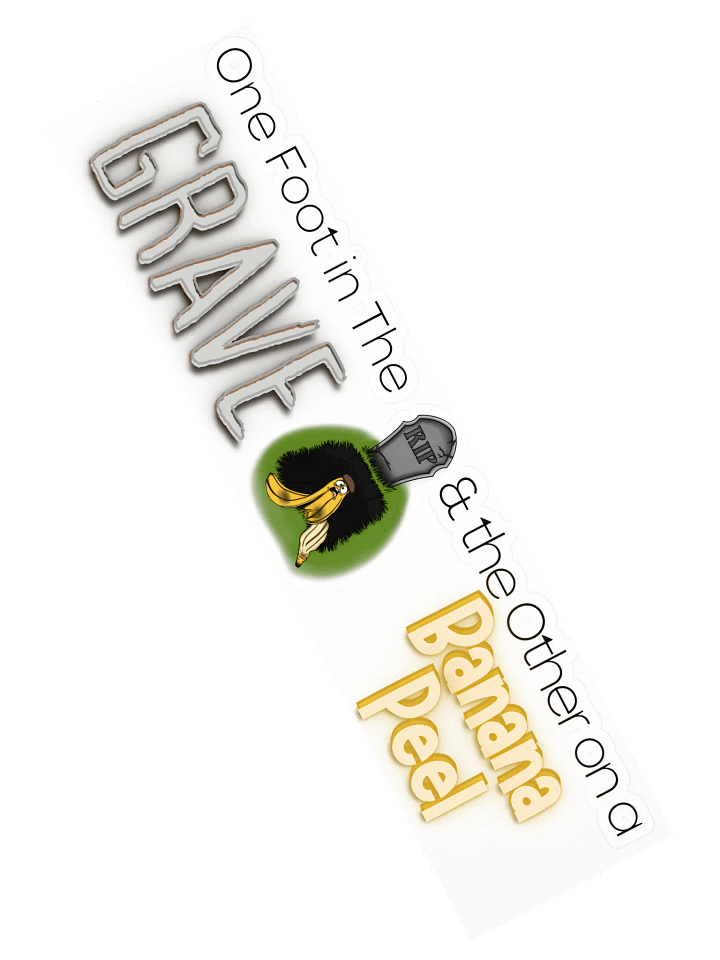 One Foot in the Grave Landscape Sticker/Decal product image (2)