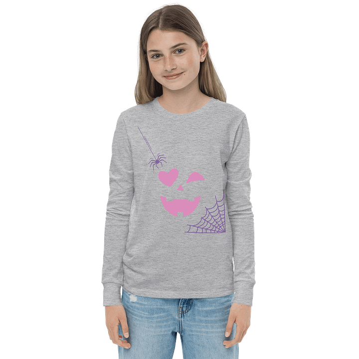 Heart-Eyed Pumpkin Long Sleeve Tee product image (3)