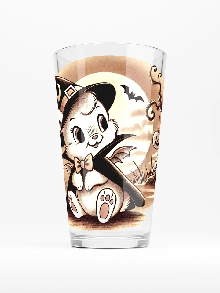 Vampire Bunny Halloween 16 oz Glass product image (1)