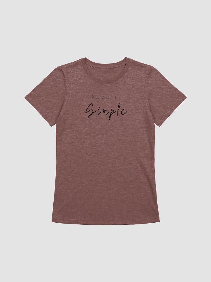 Women's Supersoft Relaxed-fit T-Shirt (Keep Simple Letter ) product image (1)