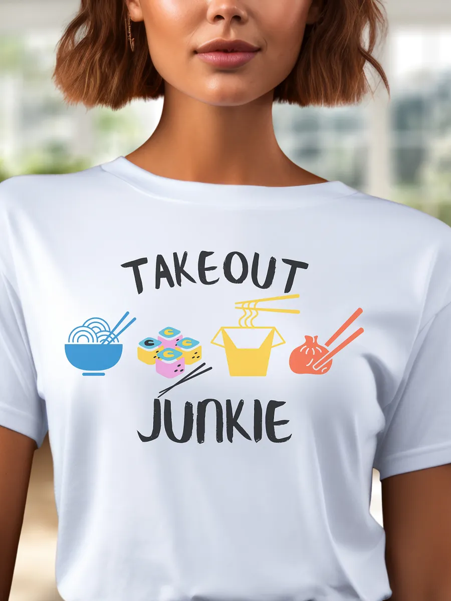 Take Out Junkie - Asian Food Lover - Bella Canvas 3001 Unisex Staple T-Shirt - Light Colors product image (1)