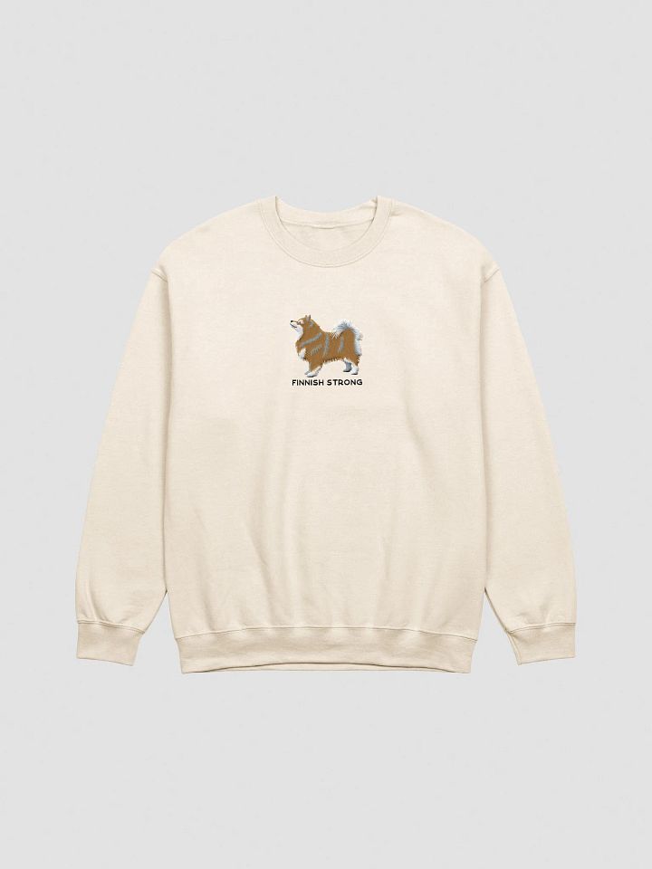 Finnish Strong Sweatshirt (Embroidered) of a Finnish Lapphund(Brown) product image (13)
