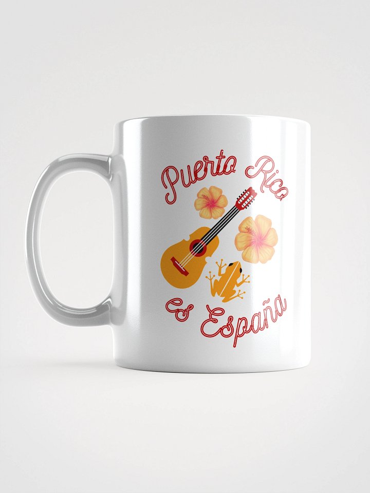 Taza - Puerto Rico es España (flor, guitarra, coqui) product image (2)