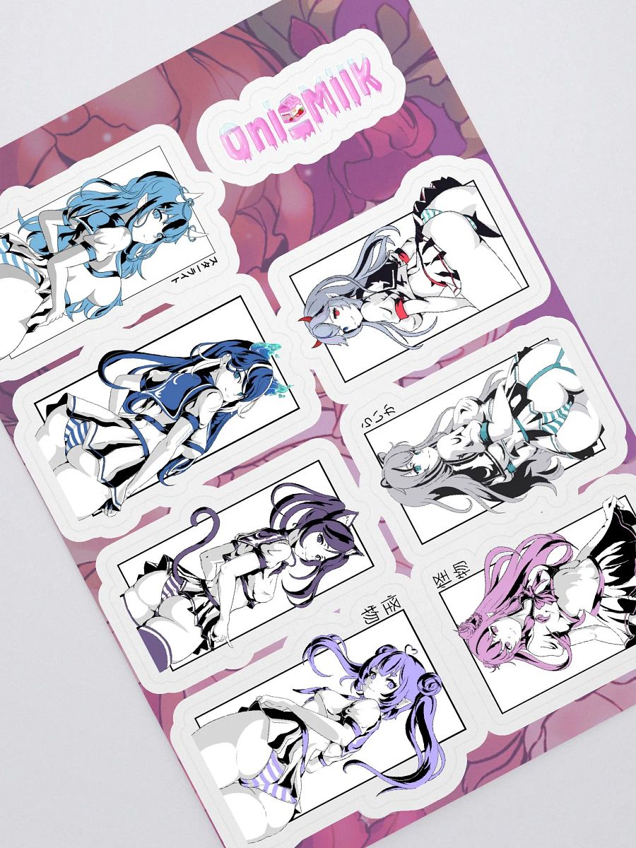 School GIrl Waifu Sticker Sheet product image (1)