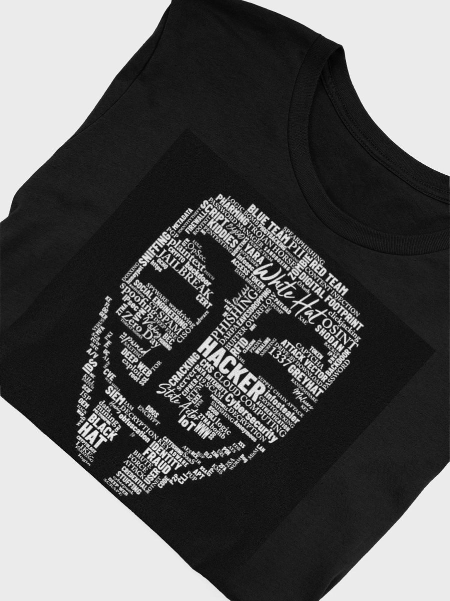 Hacker Mask Word Cloud Tee – Faces of Infosec product image (10)