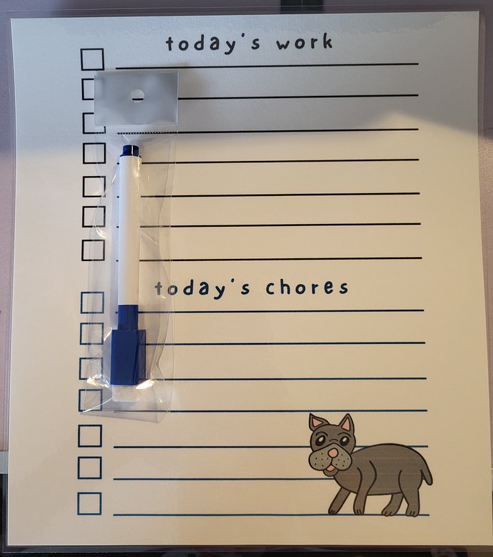 🐾🇫🇷 Frenchie Dog Dry Erase To-Do List – Chic, Cute, and Ready to Help You Conquer Your Day! 🇫🇷🐾 product image (1)