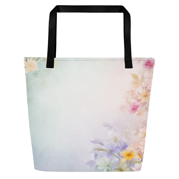 Blooms & Blush Pastel Polyester Tote Bag product image (2)