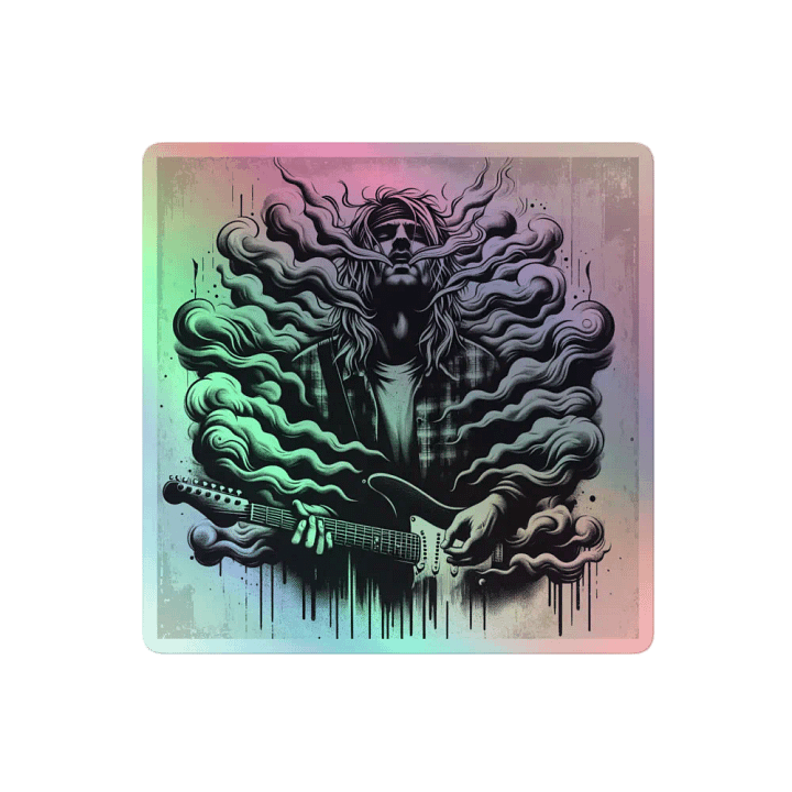 Ethereal Guitarist Holographic Sticker Set product image (2)