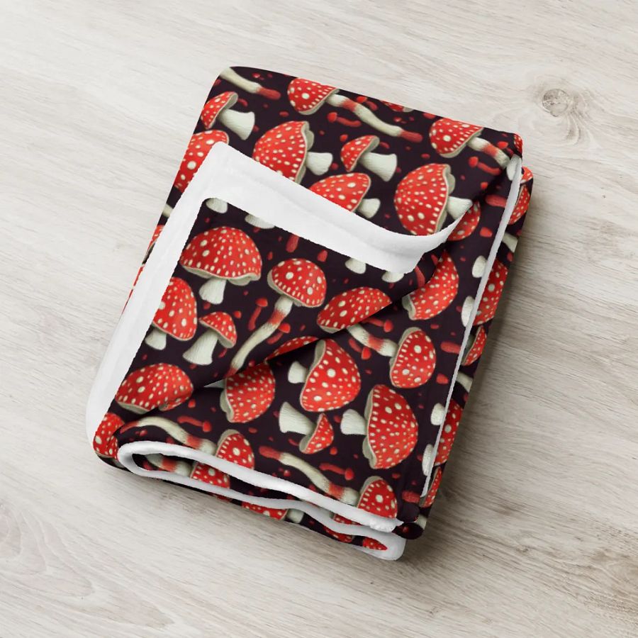 Magical Fly Agaric Mushroom Fluffy Blanket Throw product image (8)