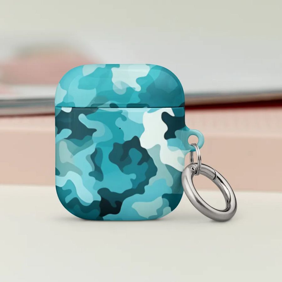 Teal Camo AirPod Case product image (8)
