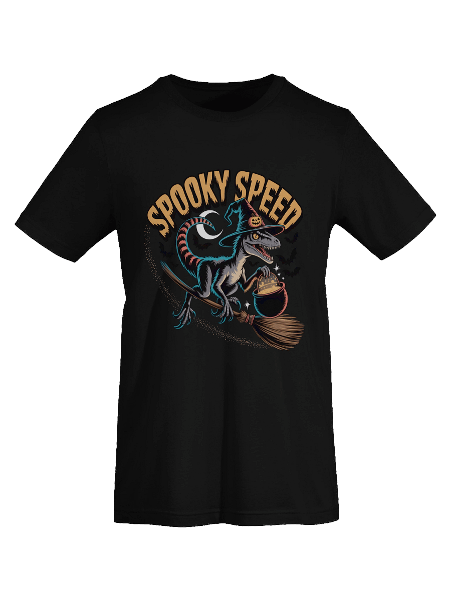 Spooky Speed Dino Witch T-Shirt product image (7)