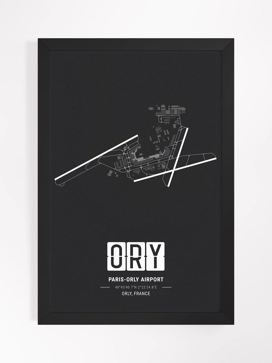 Framed Airport ORY Premium Map On Matt Paper product image (1)