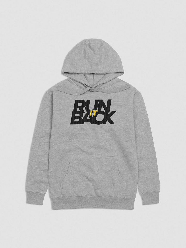 RUN IT BACK EMBROIDERED Hoodie BLACK lettering product image (1)