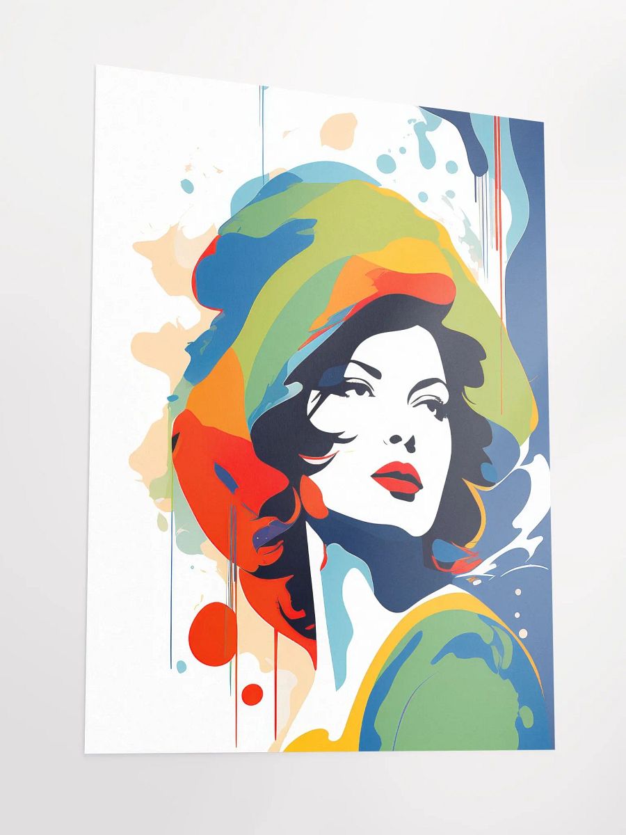 Abstract Woman v3 - Girly - Vintage Style Poster - Medium Size 18x24 Inches product image (3)