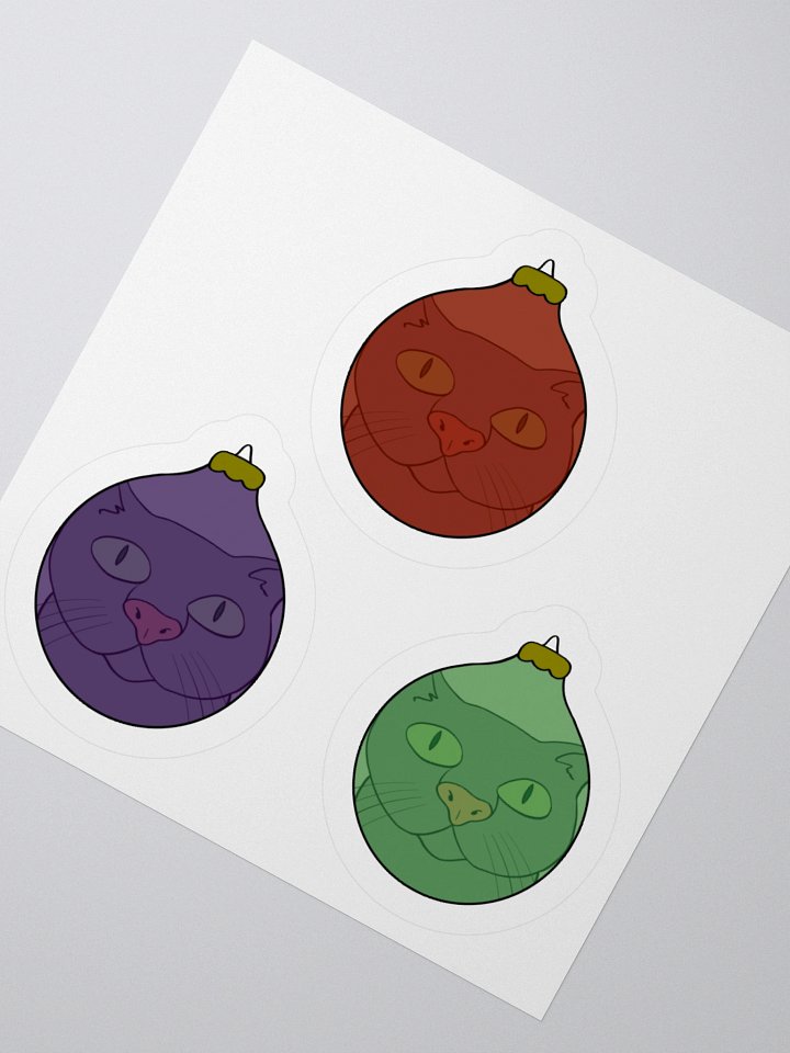 Curious Cat Christmas Kiss Cut Stickers (Mini set) product image (2)