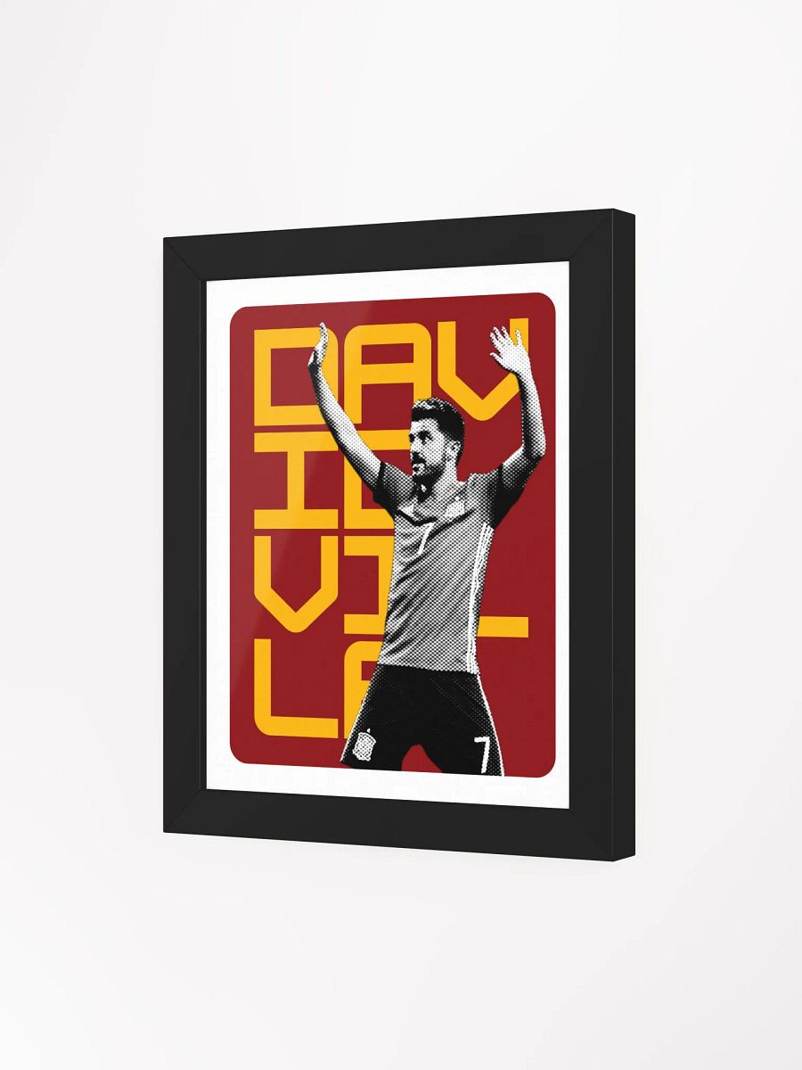 David Villa BW Spain Name Art Framed Print product image (4)