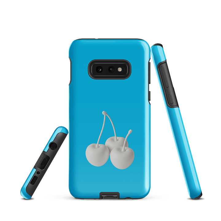 Cyan White Cherry Cherry Cherries Glossy Cherries Samsung® Tough Case product image (1)