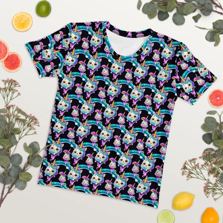 Kawaii Unicorn All Over Print T-shirt product image (7)