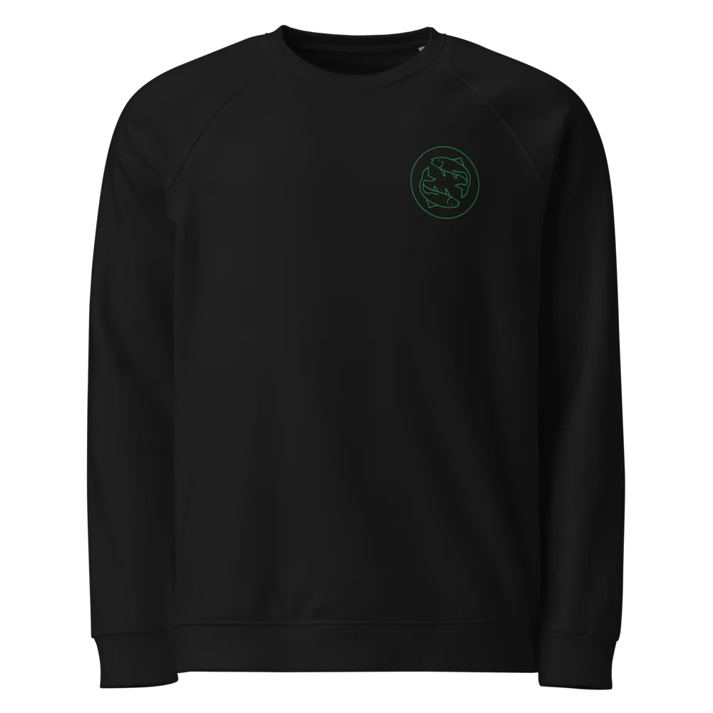 Green Pisces Circle Unisex Organic Sweatshirt product image (7)